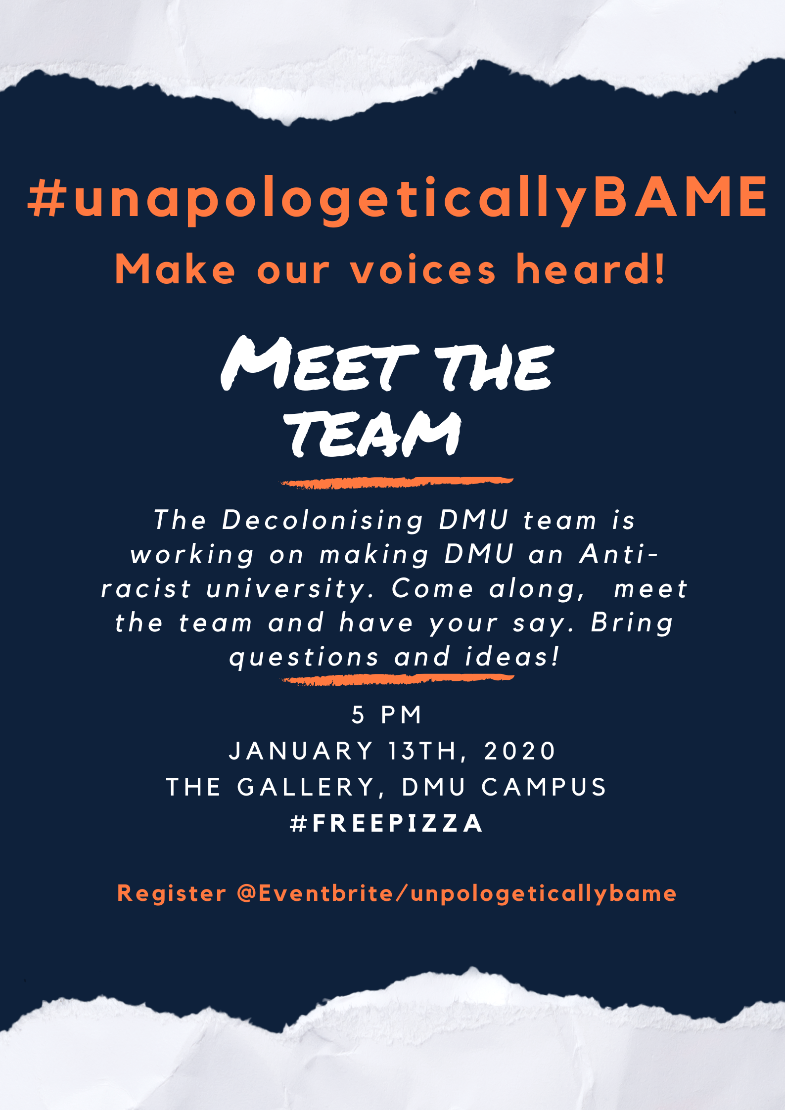 Unapologetically BAME Event poster
